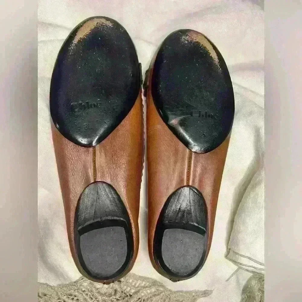 CHLOE Authentic Vintage Brown Paddington Leather Ballet Flats Size 36/6 US - Picture 3 of 8